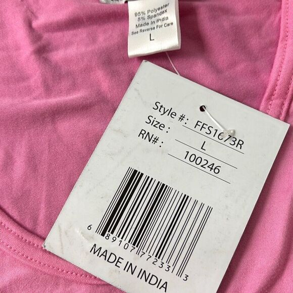 NWT Emme Jordan pink sleep tank pj top Sz L I LOVE YOU - Picture 4 of 6